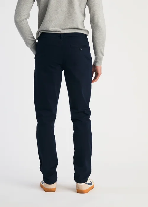 French Connection Navy Cotton Relaxed Fit Chino Trousers - M Image 2