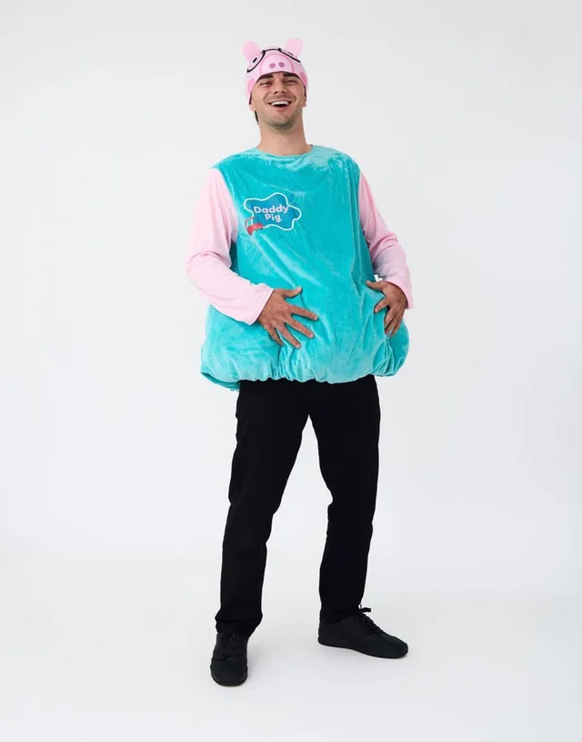 Vanilla Underground Peppa Pig Adults Blue Daddy Pig Costume