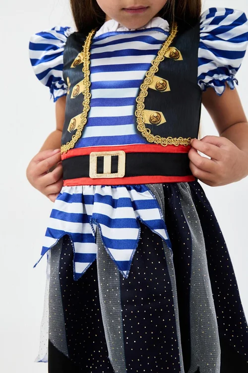 Vanilla Underground Kids Multicoloured Fearsome Pirate Girls Costume (3 - 10 Years) - 8-10 Yrs Image 4