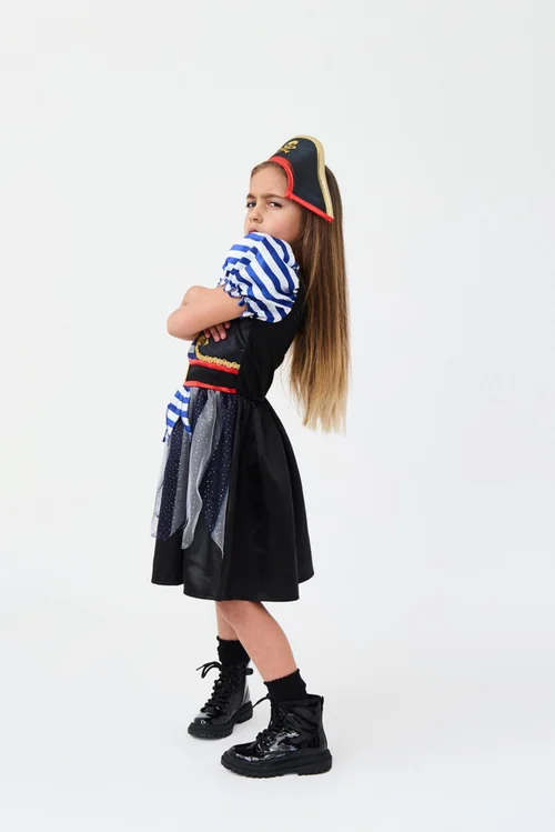 Vanilla Underground Kids Multicoloured Fearsome Pirate Girls Costume (3 - 10 Years) - 8-10 Yrs Image 2