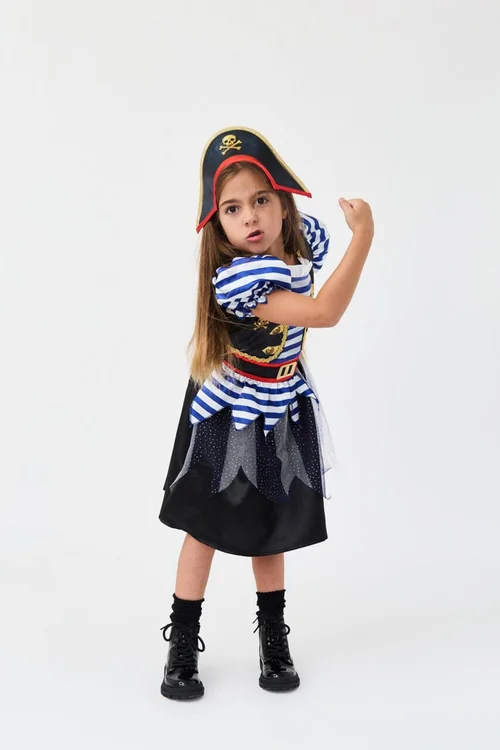 Vanilla Underground Kids Multicoloured Fearsome Pirate Girls Costume (3 - 10 Years) - 8-10 Yrs Image 5