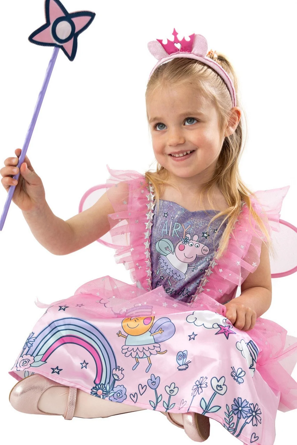 Vanilla Undeground Peppa Pig Kids Pink Fairy Princess Dress With Accessories (Age 1 - 6 Years) - 3-4 Yrs Image 2