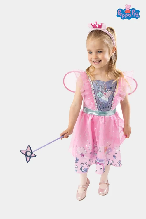 Vanilla Undeground Peppa Pig Kids Pink Fairy Princess Dress With Accessories (Age 1 - 6 Years) - 3-4 Yrs Image 1