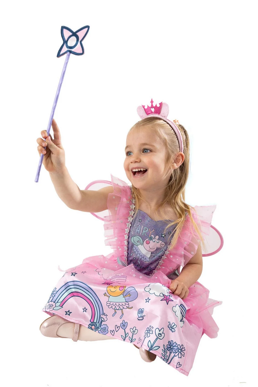 Vanilla Undeground Peppa Pig Kids Pink Fairy Princess Dress With Accessories (Age 1 - 6 Years) - 3-4 Yrs Image 3