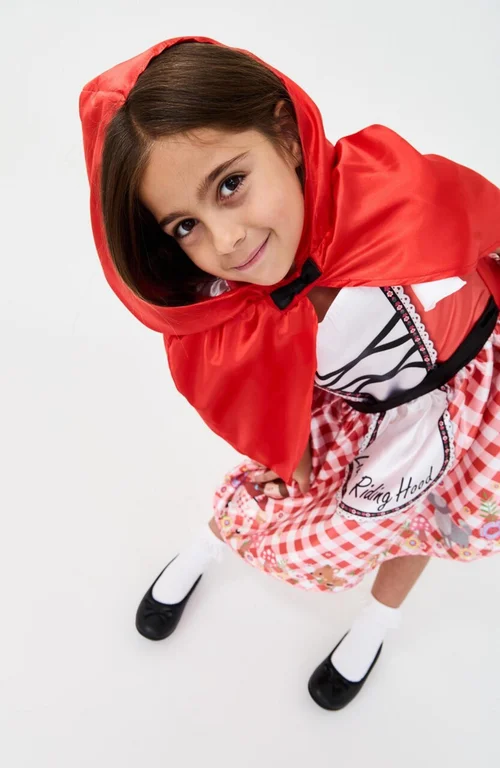 Vanilla Underground Little Red Riding Hood Kids Costume (3 - 10 Years) - 6-8 Yrs Image 5