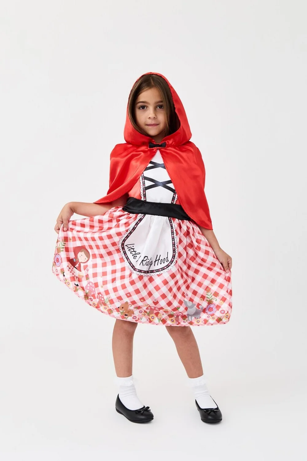 Vanilla Underground Little Red Riding Hood Kids Costume (3 - 10 Years) - 6-8 Yrs Image 2