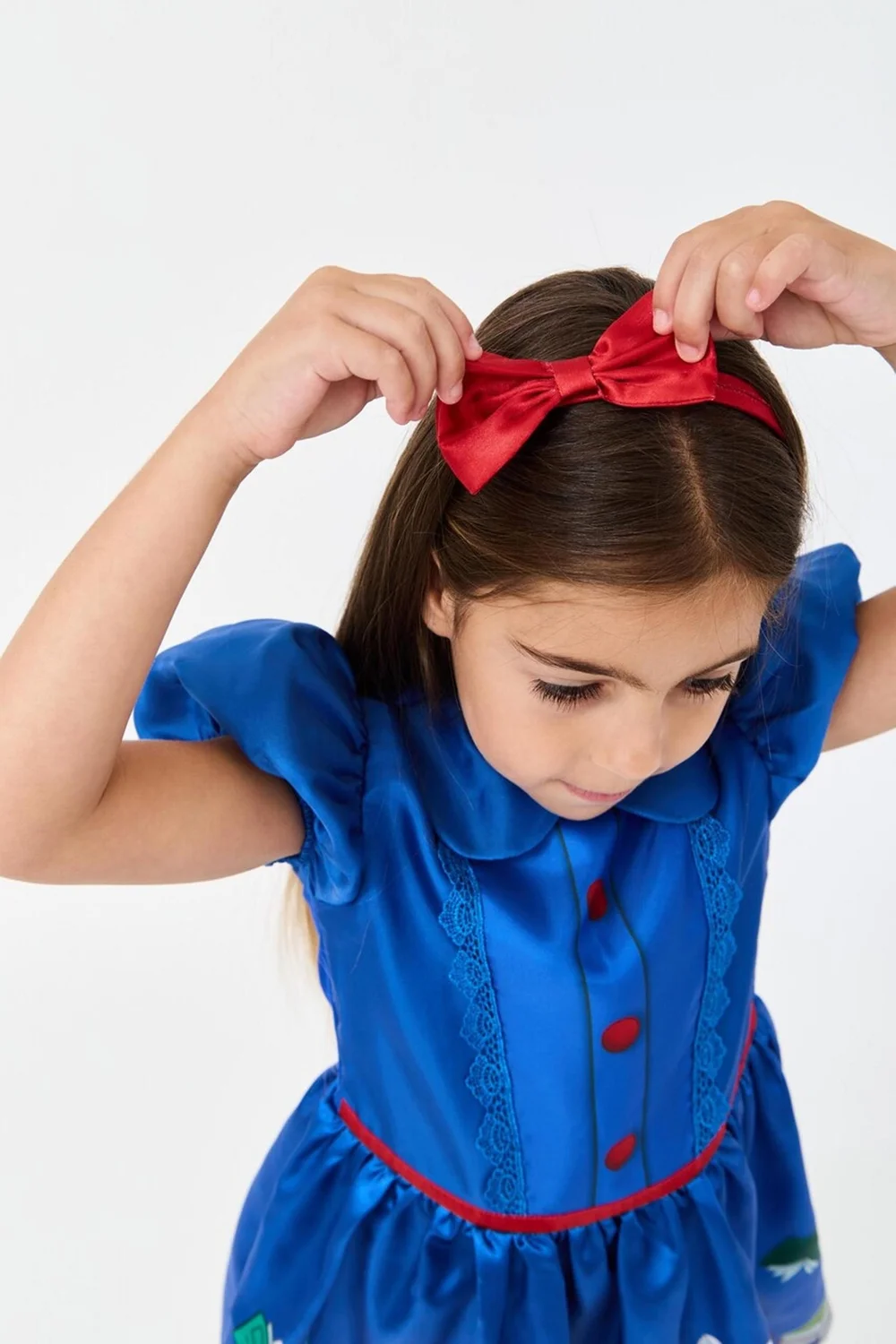 Vanilla Underground Kids Blue Magic Book Worm Girl Costume (3-10 Years) - 6-8 Yrs Image 4