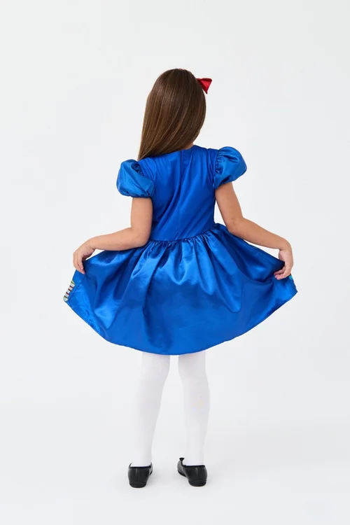 Vanilla Underground Kids Blue Magic Book Worm Girl Costume (3-10 Years) - 6-8 Yrs Image 3