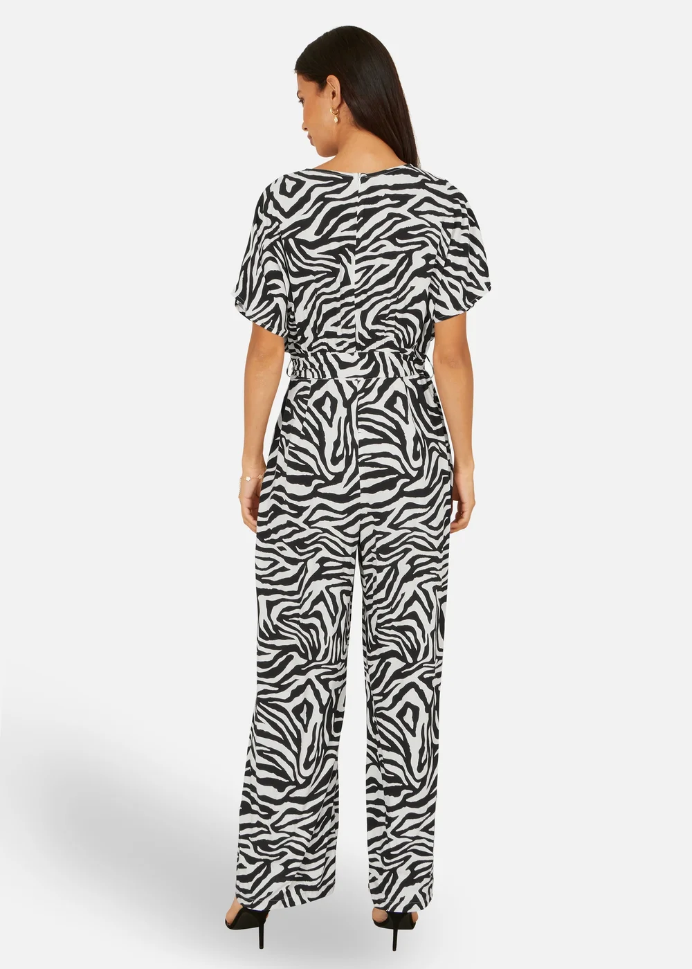 Yumi Black Zebra Print Relaxed Jumpsuit - 12 Image 2