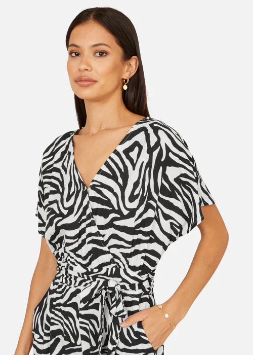 Yumi Black Zebra Print Relaxed Jumpsuit - 12 Image 3