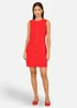Yumi Red Viscose Button Detail Shift Dress - 16 Image 1