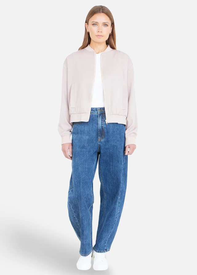 Yumi Stone Relaxed Lightweight Bomber Jacket