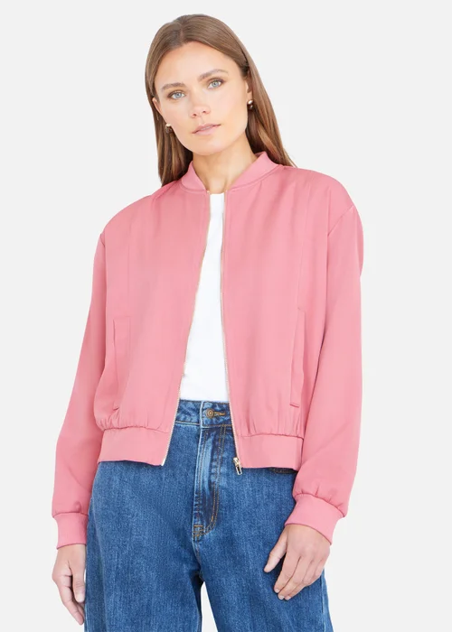 Yumi Pink Relaxed Lightweight Bomber Jacket - 10 Image 1