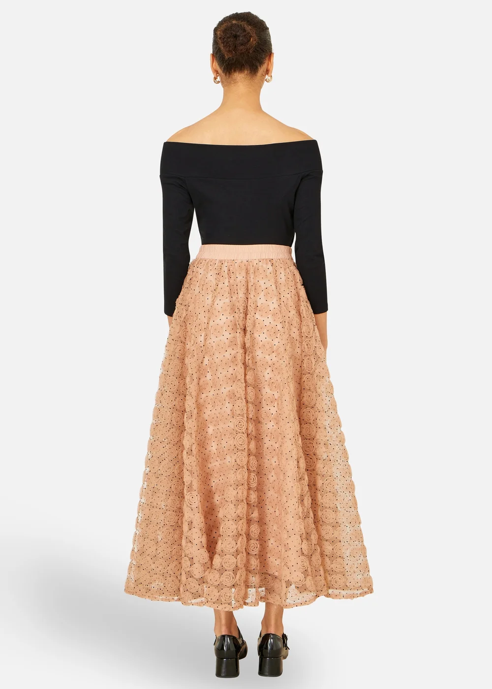 Yumi Black Off The Shoulder Jersey Top - 8 Image 2