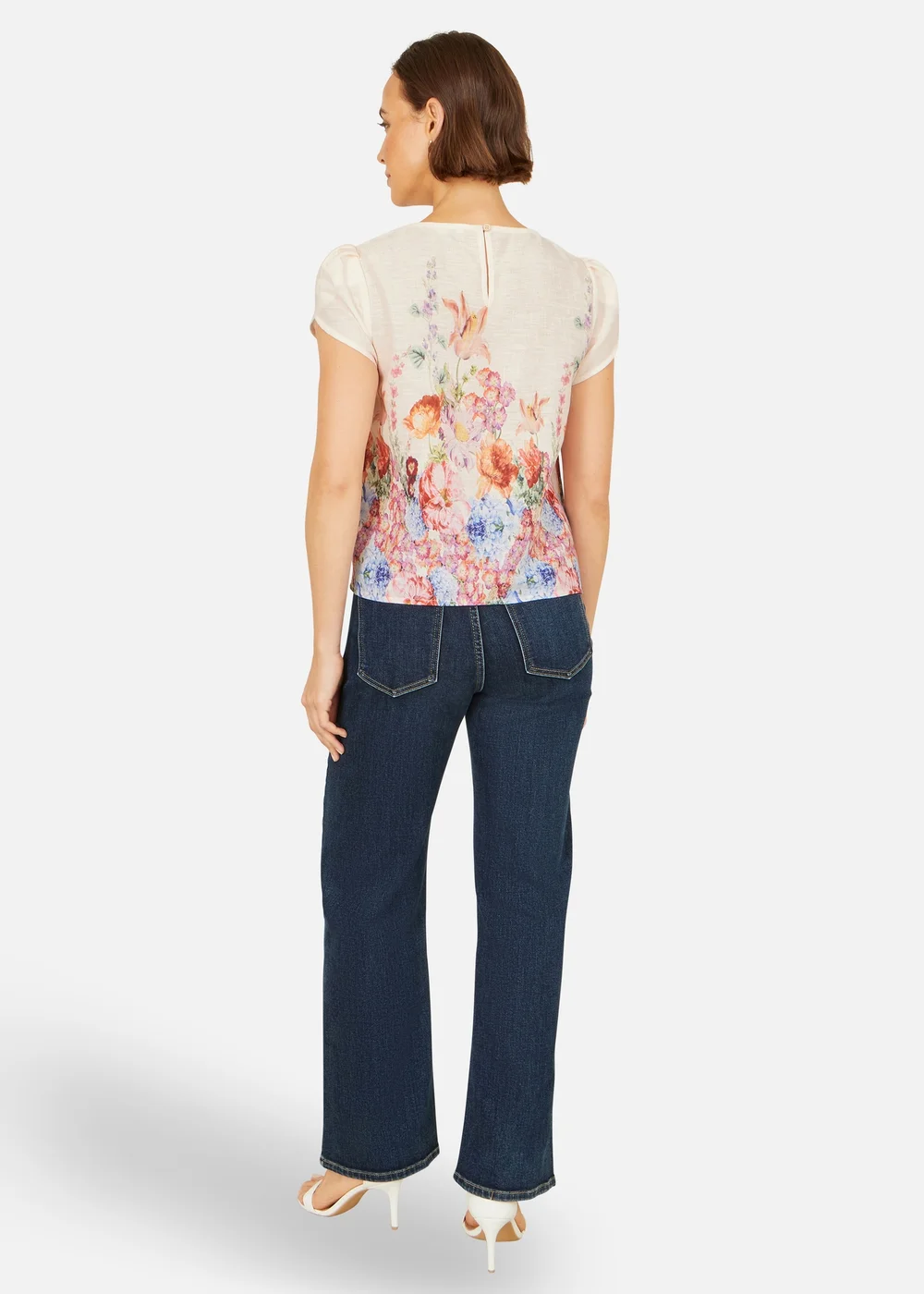 Yumi Pink Floral Border Top - 10 Image 2
