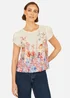 Yumi Pink Floral Border Top - 10 Image 1
