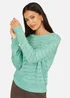 Yumi Aqua Wave Metallic Thread Relaxed Jumper - S Image 2