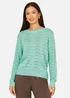 Yumi Aqua Wave Metallic Thread Relaxed Jumper - S Image 1