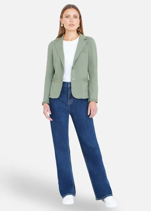 Yumi Green Stretch Cotton Blazer - 16 Image 2