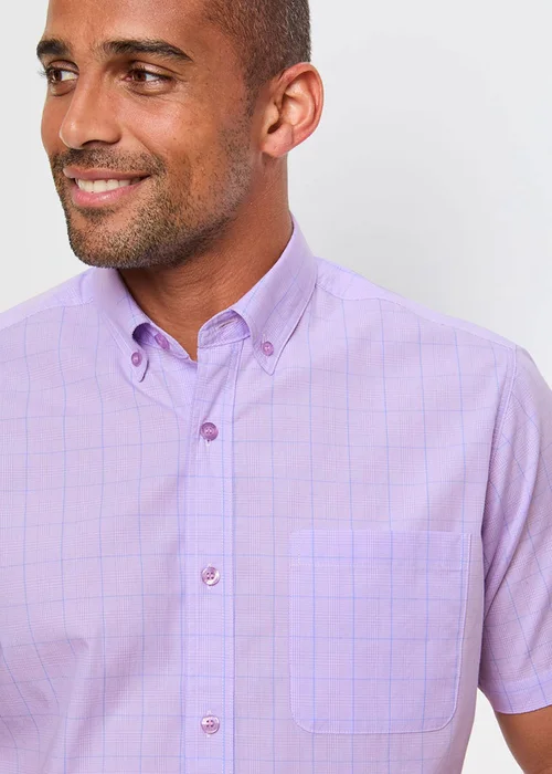 Cotton Traders Soft Iris Short Sleeve Classic Poplin Shirt - 2XL Image 4
