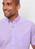 Cotton Traders Soft Iris Short Sleeve Classic Poplin Shirt - 2XL Image 4