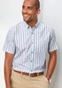 Cotton Traders Aqua Haze Short Sleeve Classic Poplin Shirt - 2XL Image 1