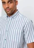 Cotton Traders Aqua Haze Short Sleeve Classic Poplin Shirt - 2XL Image 4