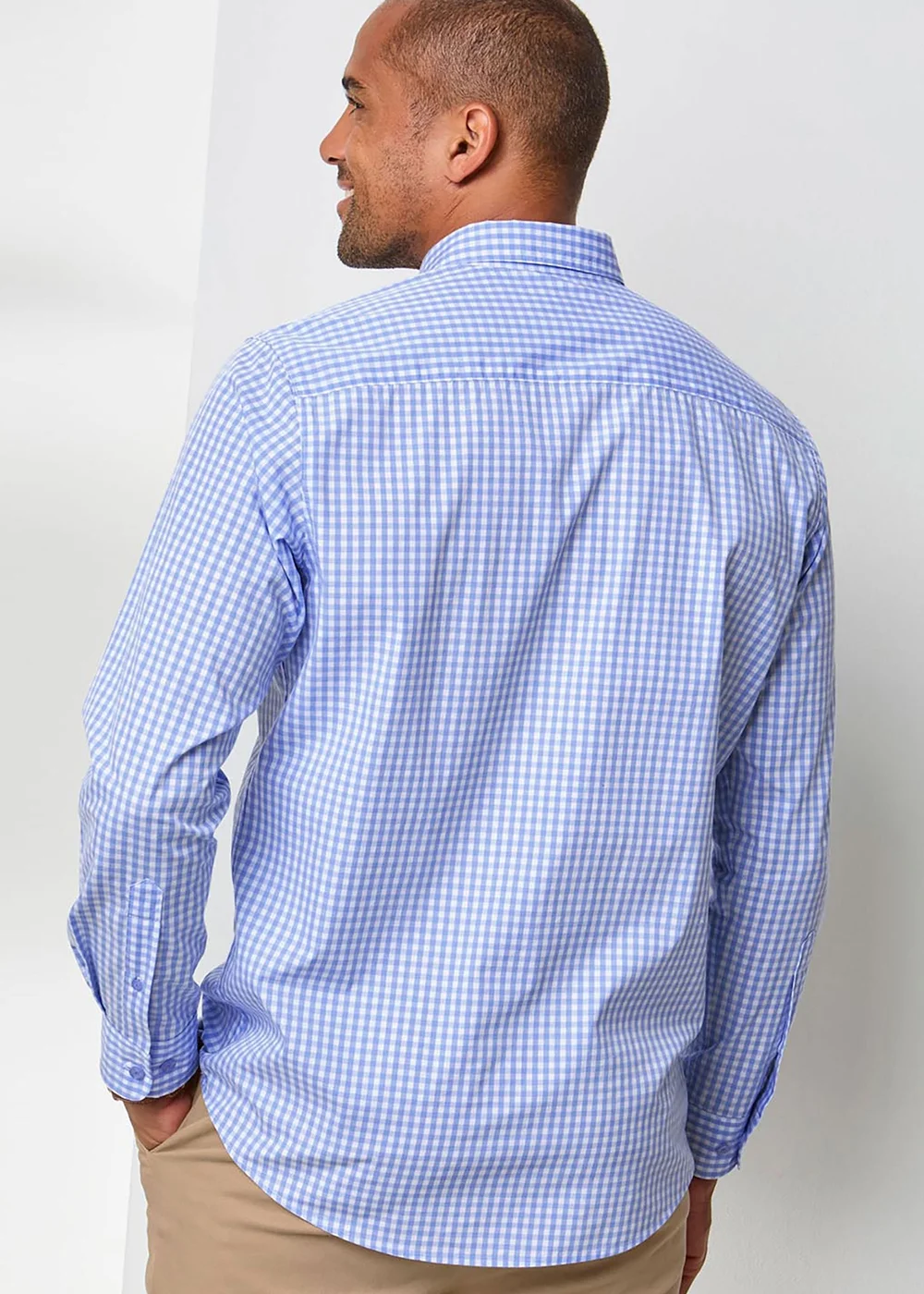 Cotton Traders China Blue Long Sleeve Classic Poplin Shirt - 2XL Image 2