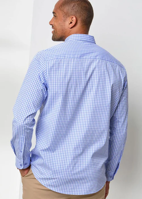 Cotton Traders China Blue Long Sleeve Classic Poplin Shirt - 2XL Image 2