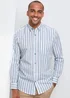 Cotton Traders Aqua Haze Long Sleeve Classic Poplin Shirt - M Image 1