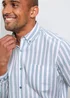 Cotton Traders Aqua Haze Long Sleeve Classic Poplin Shirt - M Image 3