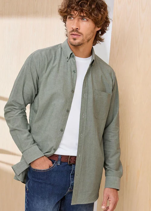 Cotton Traders Meadow Signature Long Sleeve Oxford Shirt - 3XL Image 1