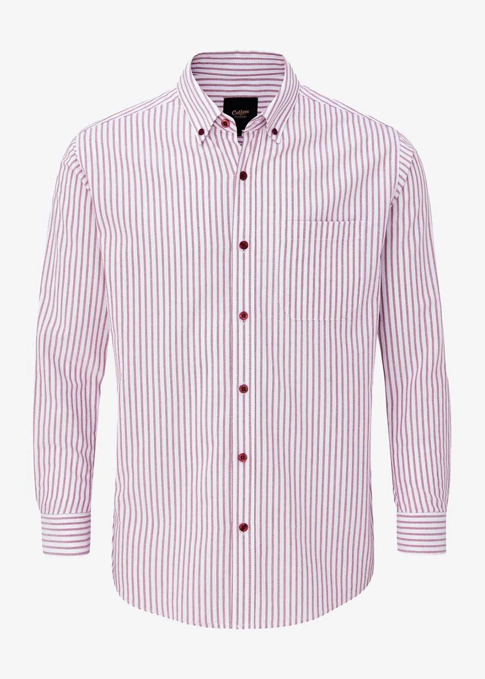 Cotton Traders Deep Rust Signature Long Sleeve Oxford Shirt - 5XL Image 4