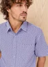 Cotton Traders Soft Iris Signature Short Sleeve Soft Touch Print Shirt - 3XL Image 3