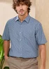 Cotton Traders Misty Blue Signature Short Sleeve Soft Touch Print Shirt - M Image 4