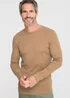 Cotton Traders Linen Pale Camel Long Sleeve Crew Neck Base Layer Top - 2XL Image 4