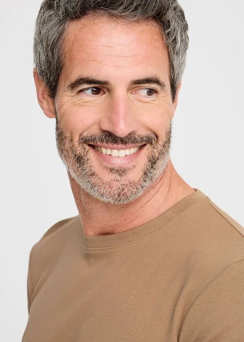 Cotton Traders Linen Pale Camel Long Sleeve Crew Neck Base Layer Top - 2XL Image 3