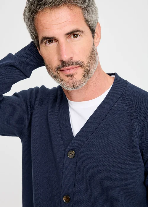 Cotton Traders Dark Sky Cotton Button Through Cardigan - 3XL Image 3