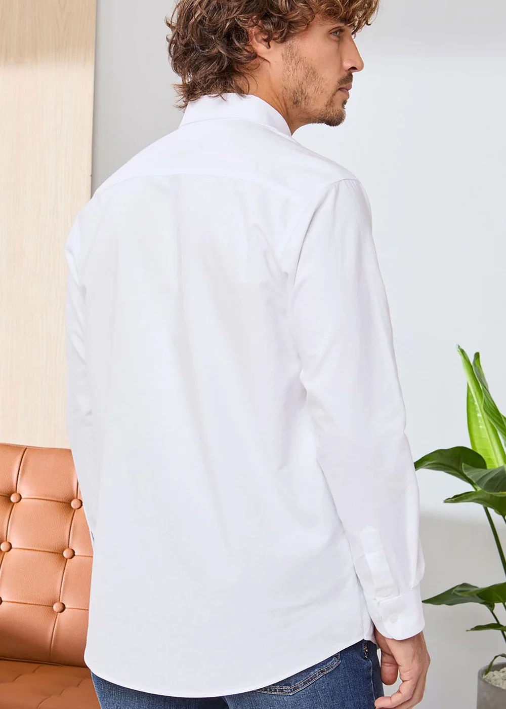 Cotton Traders White White Signature Long Sleeve Oxford Shirt - XL Image 2