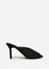 Linzi Marseille Black Peep Toe Mule Heels - Size 6 Image 2
