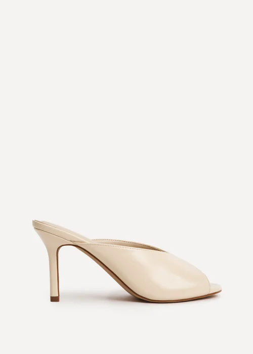 Linzi Marseille Ivory Peep Toe Mule Heels - Size 7 Image 2