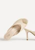 Linzi Marseille Ivory Peep Toe Mule Heels - Size 7 Image 5