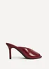 Linzi Marseille Red Peep Toe Mule Heels - Size 5 Image 2