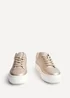 Linzi Jersey Gold Faux Leather Trainers - Size 6 Image 3