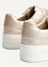 Linzi Jersey Gold Faux Leather Trainers - Size 6 Image 4