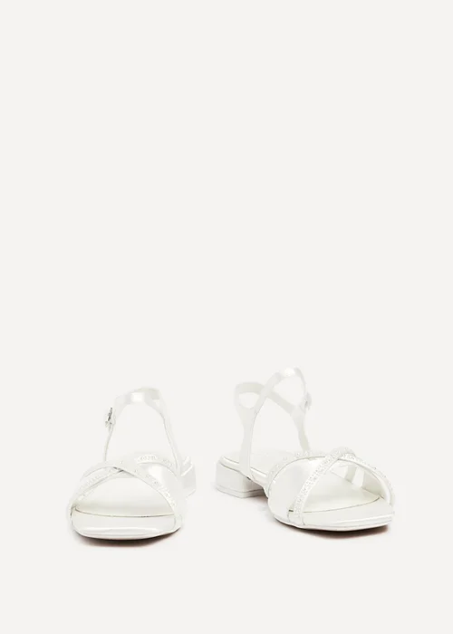 Linzi Spellbound Bridal Ivory Satin Low Heel Sandals - Size 6 Image 3