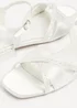 Linzi Spellbound Bridal Ivory Satin Low Heel Sandals - Size 6 Image 4