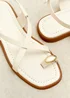 Linzi Salma Cream & Gold Flat Sandals - 8 Image 1
