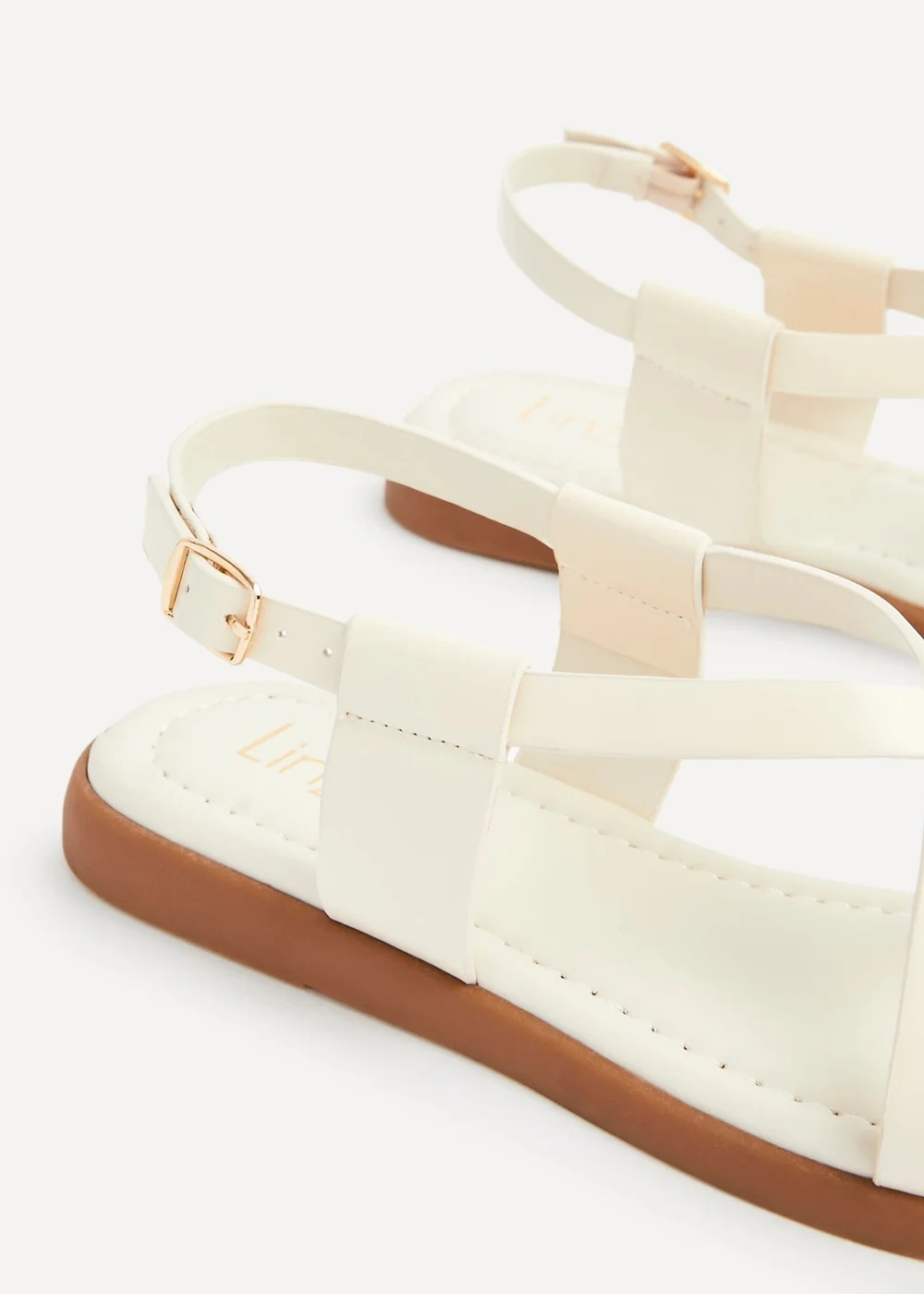 Linzi Salma Cream & Gold Flat Sandals - 8 Image 5