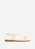 Linzi Salma Cream & Gold Flat Sandals - 8 Image 2